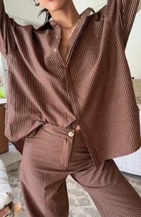 Hastings Shirt - Cocoa Stripe