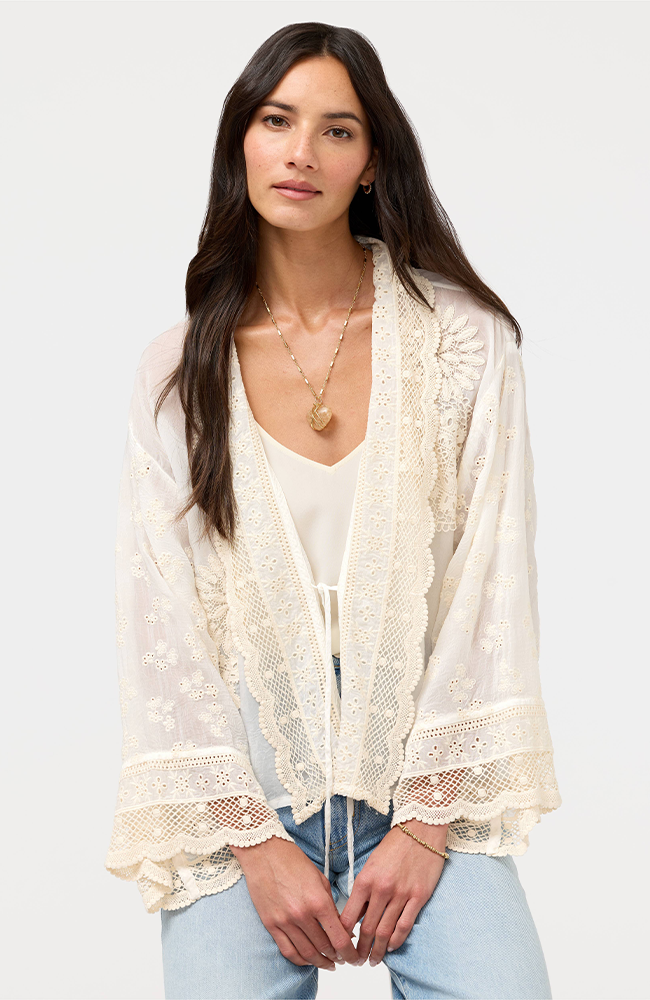 Sandra Patched Kimono - Natural