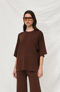 Camden Knit Tee - Chocolate