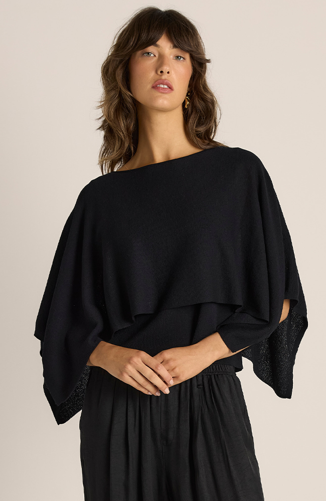 Kora Cape Top - Black