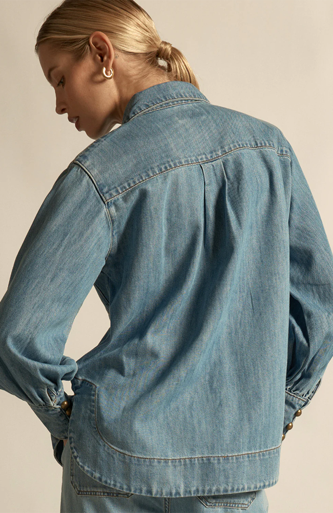 Crest Top - Light Washed Denim