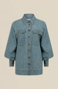 Crest Top - Light Washed Denim