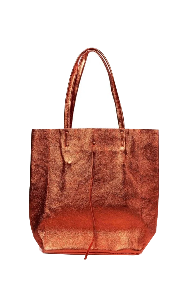 Large Tote - Metallic Burnt Orange