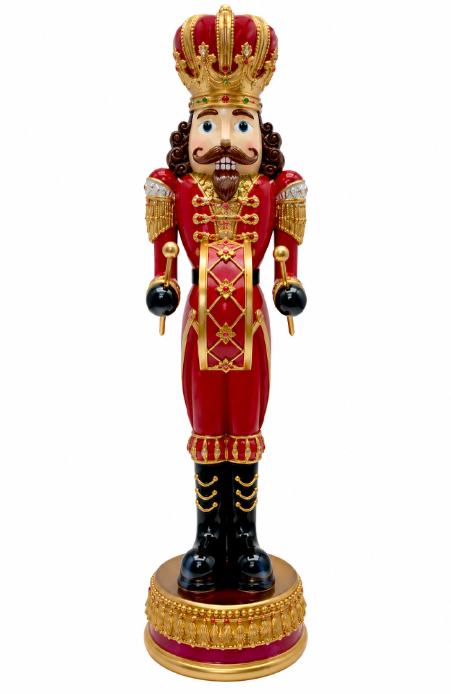 Nutcracker Playing Drum - Red