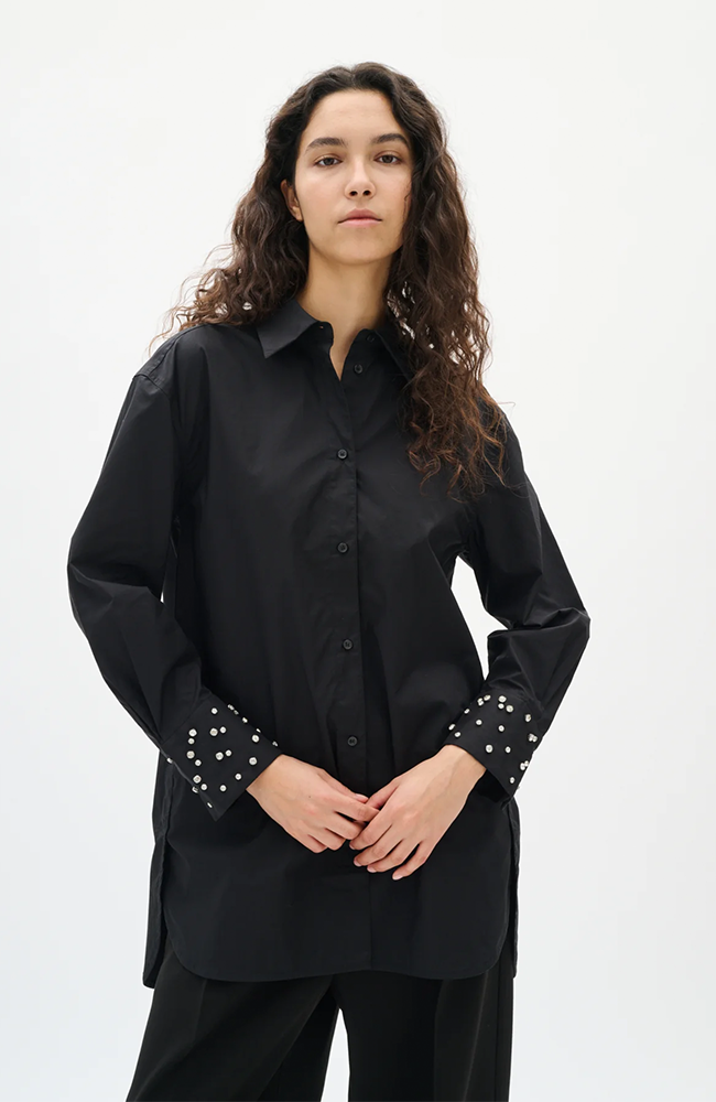 Dallas Sequin Shirt - Black