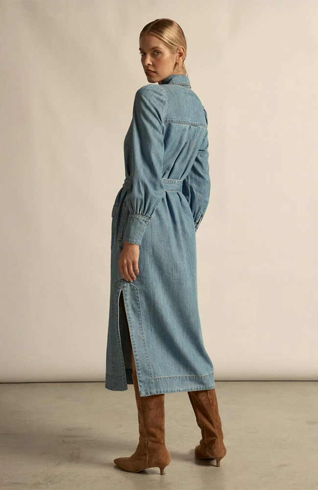 Echelon Dress - Light Washed Denim