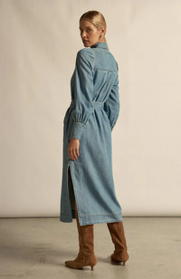Echelon Dress - Light Washed Denim