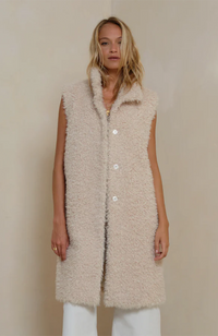 Ellen Long Vest - Ivory
