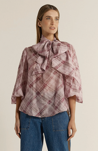Eve Pussybow Blouse - Orchid Pink