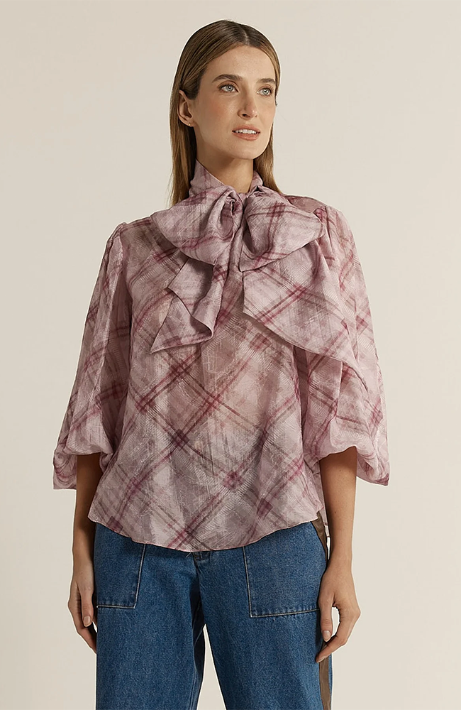 Eve Pussybow Blouse - Orchid Pink