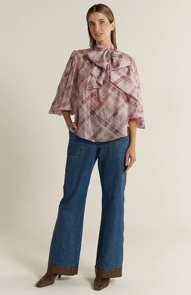 Eve Pussybow Blouse - Orchid Pink