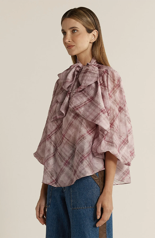 Eve Pussybow Blouse - Orchid Pink