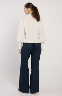 Remy V-Neck Jumper - Winter White