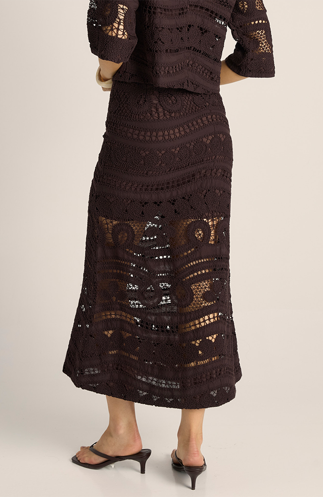 Gaia Lace Skirt - Chocolate
