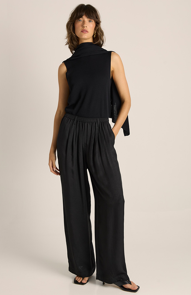 Gianna Acetate Pant - Black