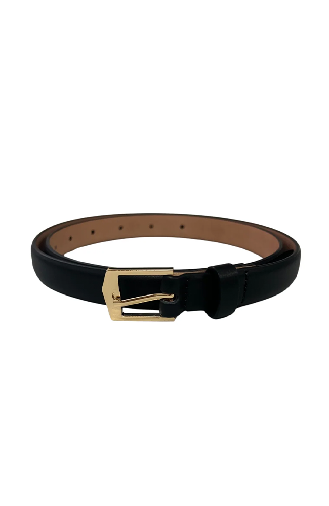 Ida Belt 2cm - Black/Gold