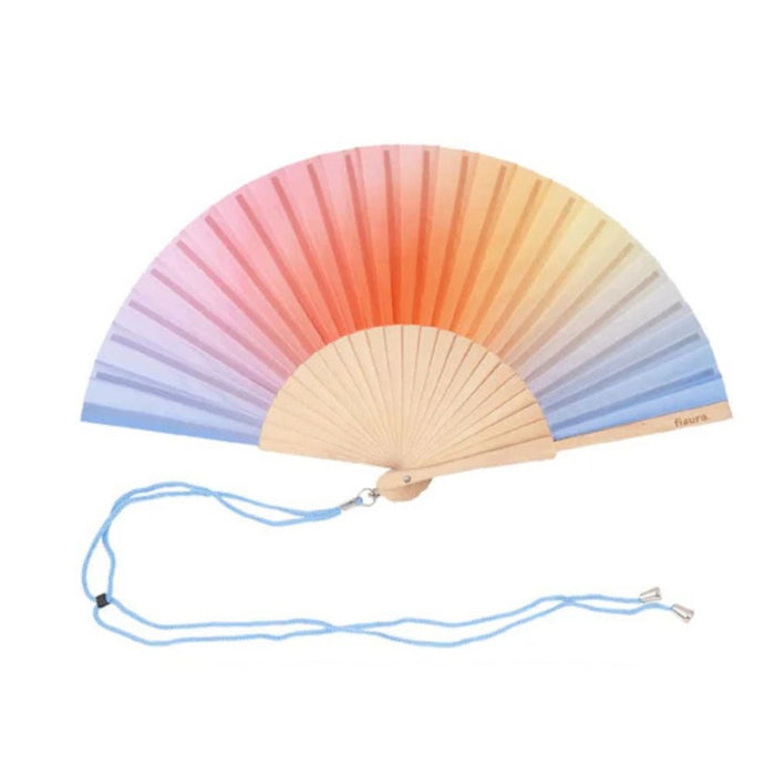 Hand Fan w/ Gift Box - Gradient Blue