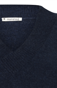 Hannah Yak Blend Vee - Soft Blue