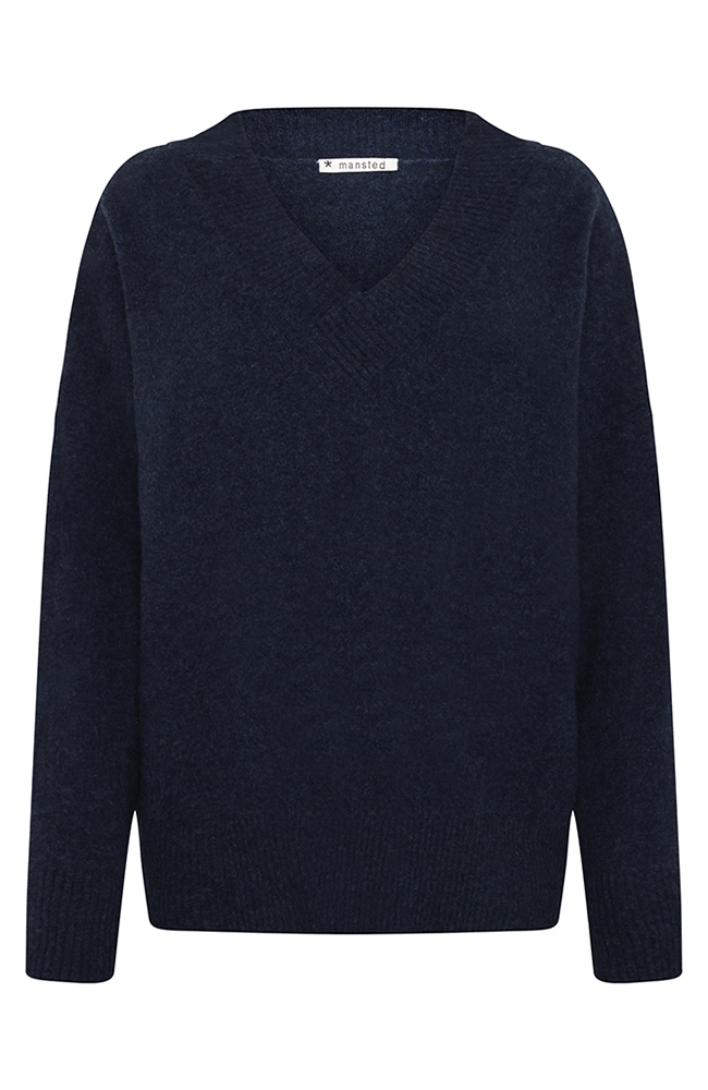 Hannah Yak Blend Vee - Soft Blue