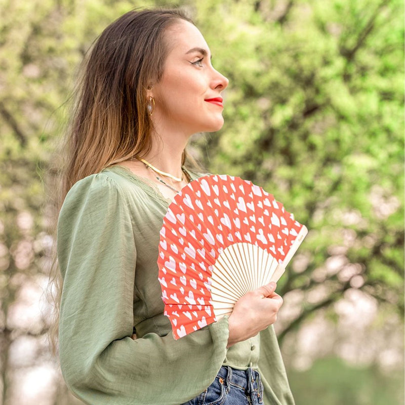 Hand Fan w/ Gift Box - Heart