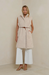 Ellen Long Vest - Ivory