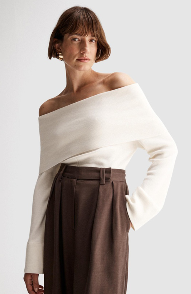Alexa Knit Top - Ivory