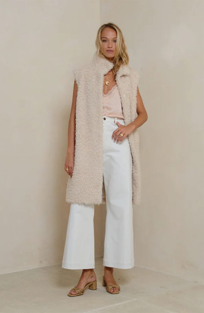 Ellen Long Vest - Ivory