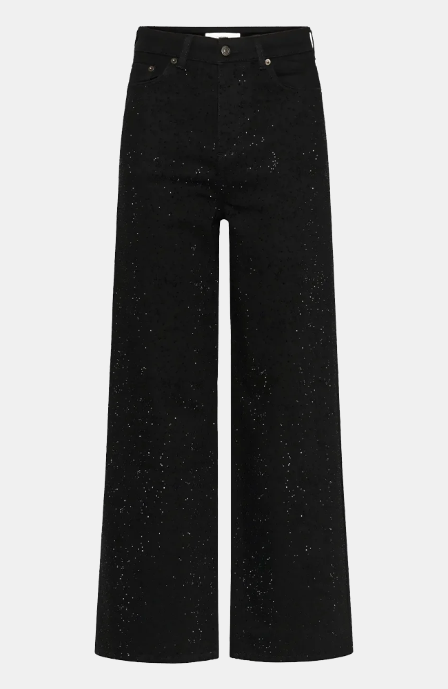Aalia Bacca Jeans - Black Shattered Stones