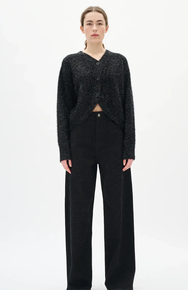 Aalia Bacca Jeans - Black Shattered Stones