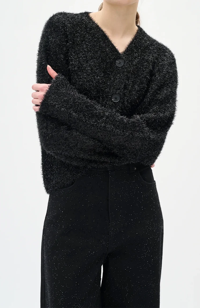 Aalia Bacca Jeans - Black Shattered Stones