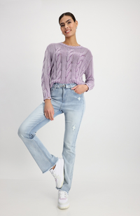 Bell Bottom Trousers - Light Denim