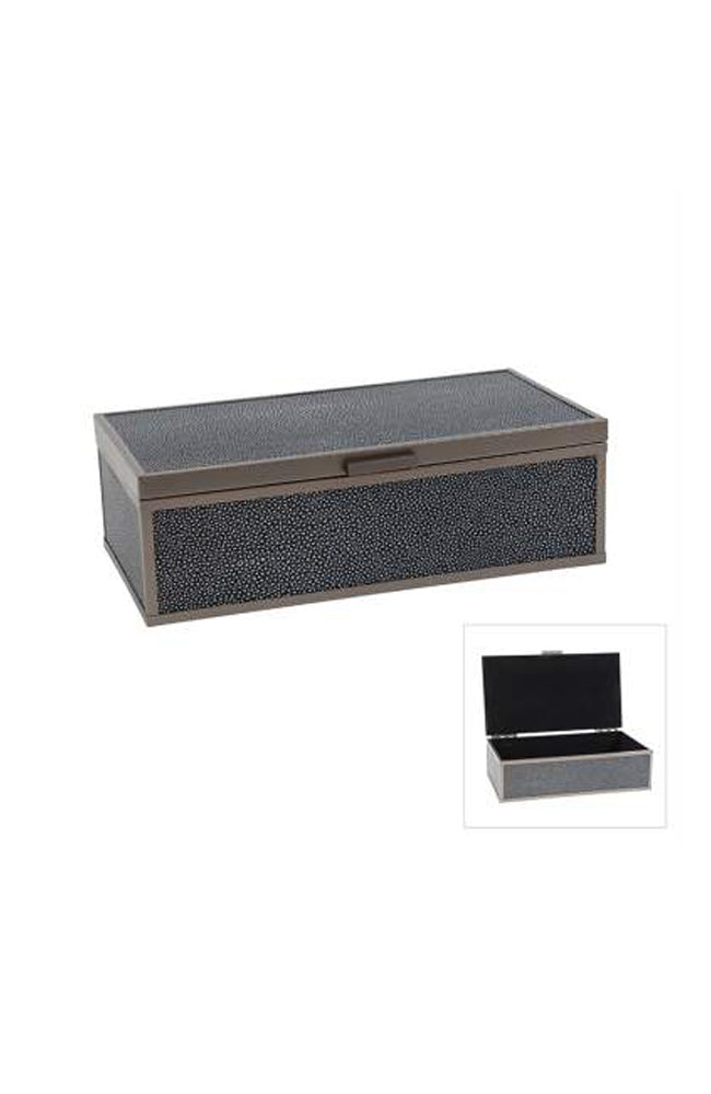 Zach PU Rectangular Box - Black Large