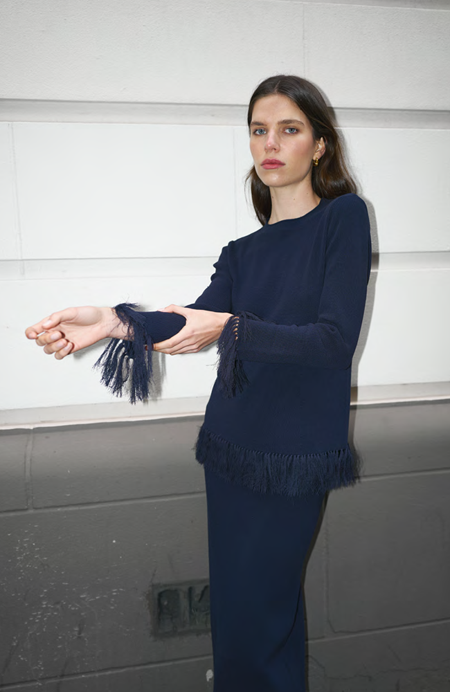 Marigold Knit Top - Midnight