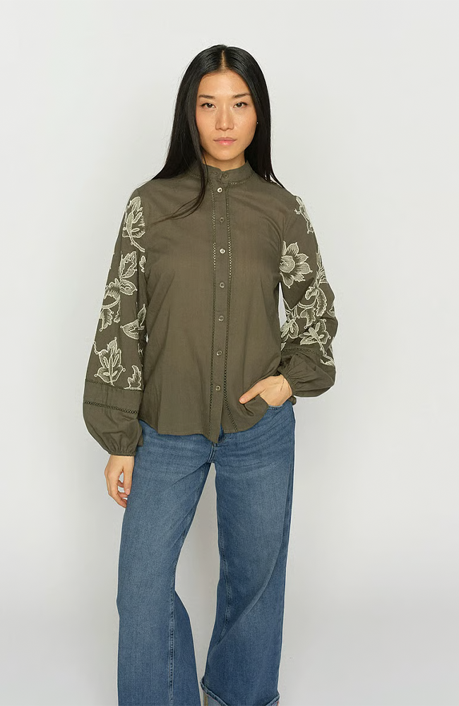 Louis Line Shirt - Olive Night