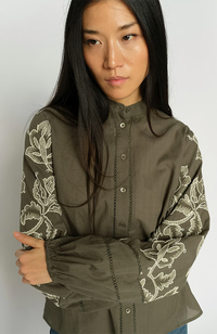 Louis Line Shirt - Olive Night