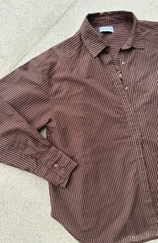 Hastings Shirt - Cocoa Stripe