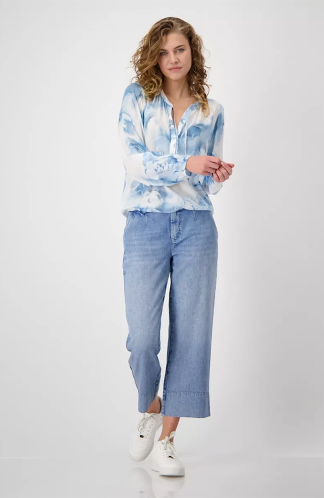 Blouse Batik Flower Allover - Spring Water