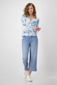 Blouse Batik Flower Allover - Spring Water