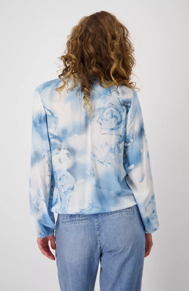 Blouse Batik Flower Allover - Spring Water