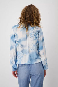 Blouse Batik Flower Allover - Spring Water