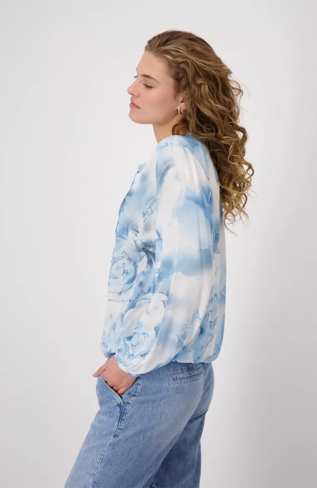 Blouse Batik Flower Allover - Spring Water