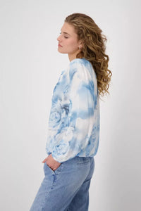 Blouse Batik Flower Allover - Spring Water