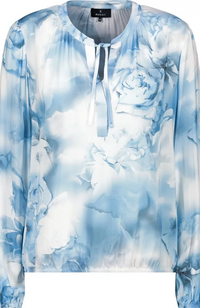 Blouse Batik Flower Allover - Spring Water