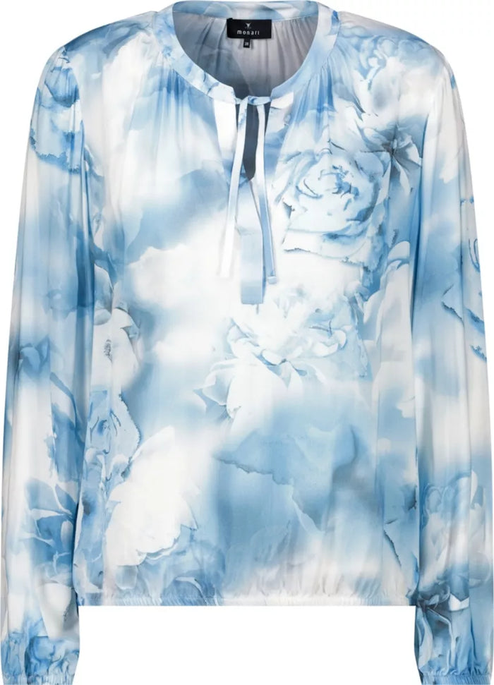 Blouse Batik Flower Allover - Spring Water