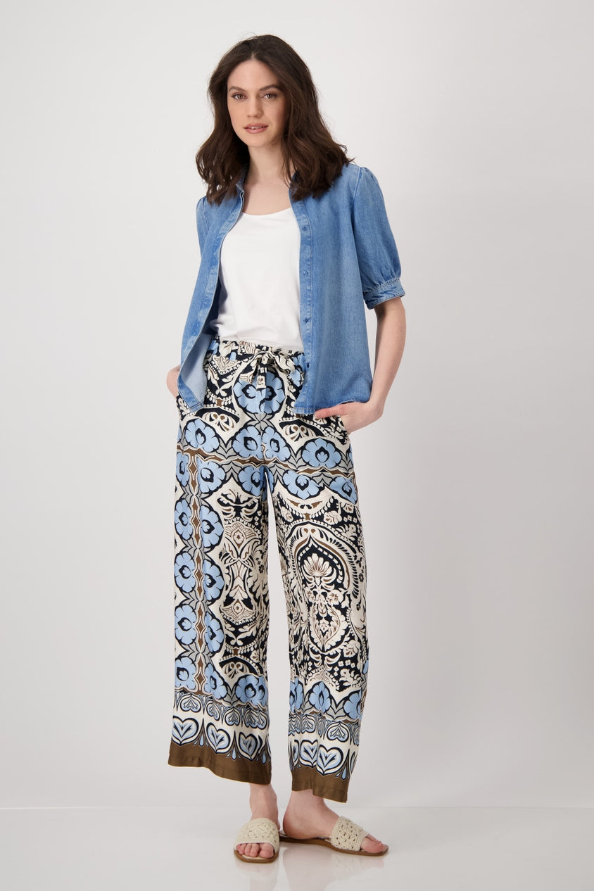 Round Neck Blouse - Chambray