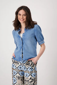 Round Neck Blouse - Chambray