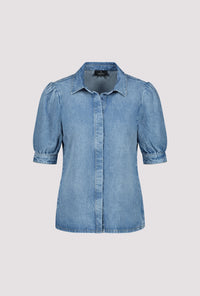 Round Neck Blouse - Chambray