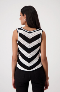 Emma Knitted Top - Cream Stripe