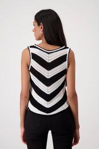 Emma Knitted Top - Cream Stripe