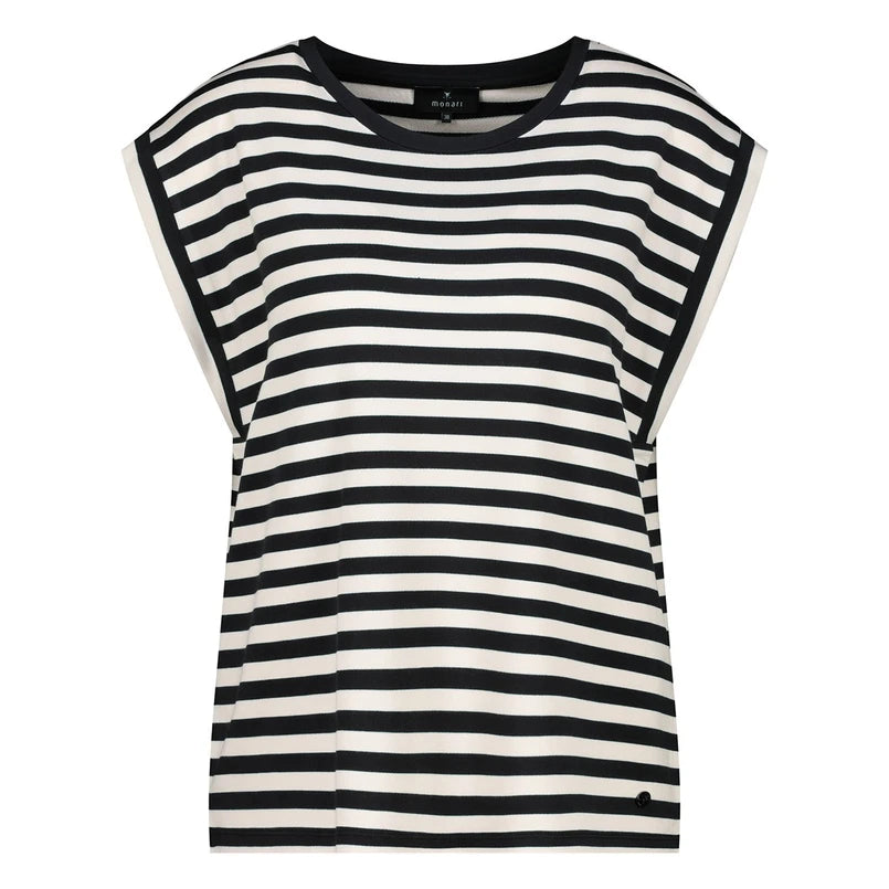 Olivia Stripe Top - Black Stripe